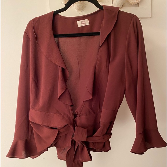 ARITZIA LITTLE MOON Julep Blouse in Truffle - Picture 3 of 9